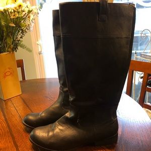 Black zip up boots